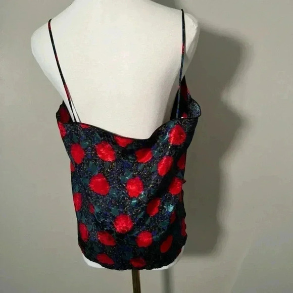 Vintage red rose satin cami  M coquette goth - Picture 4 of 6